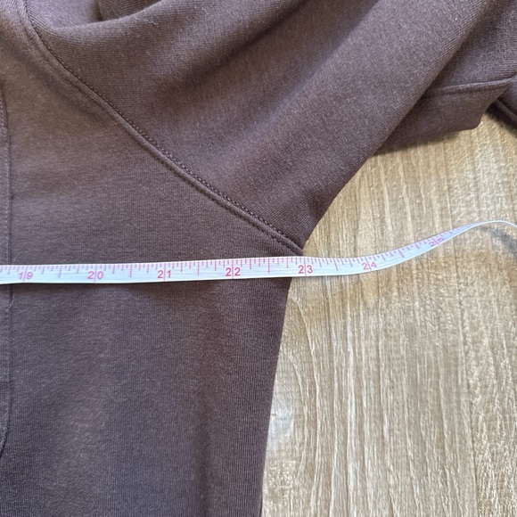 Lululemon Stretch French Terry Snap Button Brown Overshirt Chest Pocket Size L - Picture 13 of 15